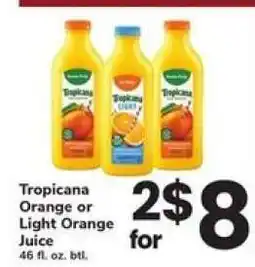 Safeway Tropicana Orange or Light Orange Juice offer