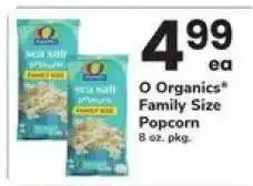 Safeway O Organics Family Size Popcorn offer