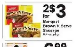 Safeway Banquet Brown'N Serve Sausage offer