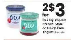 Safeway Oui by Yoplait Yogurt offer