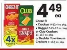 Safeway Cheez-it, Club, or Keebler Townhouse Crackers offer