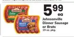Safeway Johnsonville Dinner Sausage or Brats offer