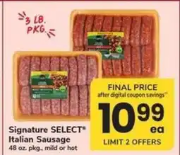 Safeway Signature SELECT Italian Sausage offer