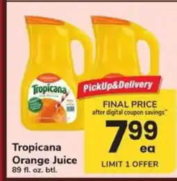 Safeway Tropicana Orange Juice offer