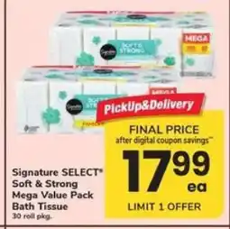 Safeway Signature SELECT Soft & Strong Mega Value Pack Bath Tissue offer