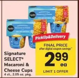 Safeway Signature SELECT Macaroni & Cheese Cups offer