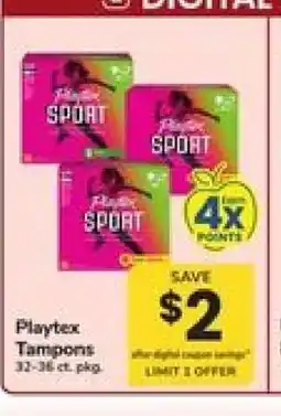 Safeway Playtex Tampons offer