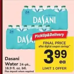 Safeway Dasani Water offer