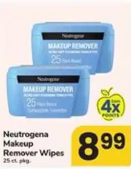 Safeway Neutrogena Makeup Remover Wipes offer