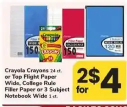 Safeway Crayola Crayons or Top Flight Paper offer