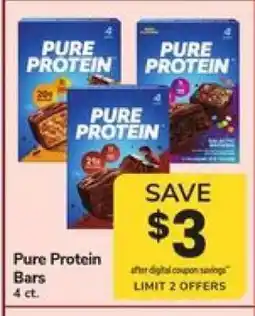 Safeway Pure Protein Bars offer