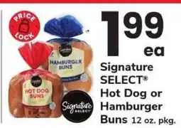 Safeway Signature SELECT Hot Dog or Hamburger Buns offer