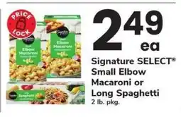 Safeway Signature SELECT Small Elbow Macaroni or Long Spaghetti offer