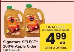 Safeway Signature SELECT 100% Apple Cider offer