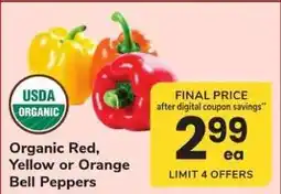 Safeway ORGANIC RED, YELLOW OR ORANGE BELL PEPPERS offer