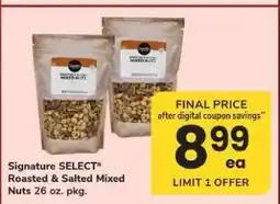 Safeway Signature Select Roasted & Salted Mixed Nuts offer