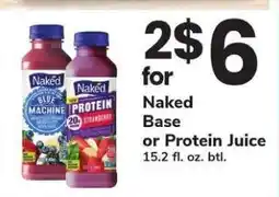 Safeway Naked Base or Protein Juice offer