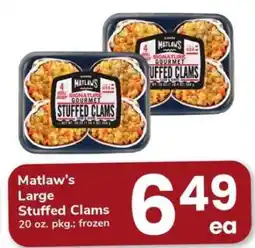 Safeway Matlaw’s Large Stuffed Clams offer