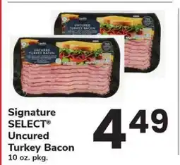Safeway Signature SELECT Uncured Turkey Bacon offer