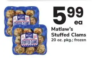 Safeway Matlaw's Stuffed Clams offer