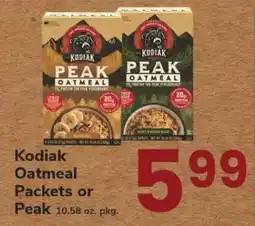 Safeway Kodiak Oatmeal Packets or Peak offer