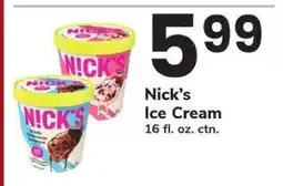 Safeway Nick's Ice Cream offer