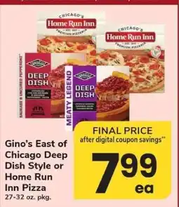 Safeway Gino’s East of Chicago Deep Dish Style or Home Run Inn Pizza offer