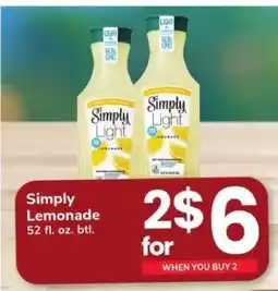 Safeway Simply Lemonade offer