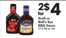 Safeway Kraft or Bull's-Eye BBQ Sauce offer