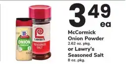 Safeway McCormick Onion Powder or Lawry's Seasoned Salt offer