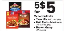 Safeway McCormick Mix offer