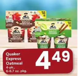 Safeway Quaker Express Oatmeal offer