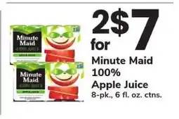 Safeway Minute Maid 100% Apple Juice offer