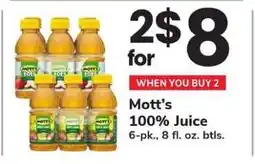 Safeway Mott's 100% Juice offer