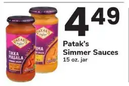 Safeway Patak’s Simmer Sauces offer
