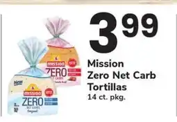 Safeway Mission Zero Net Carb Tortillas offer