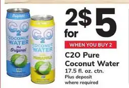 Safeway C2O Pure Coconut Water offer