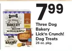 Safeway Three Dog Bakery Lick'n Crunch! Dog Treats offer