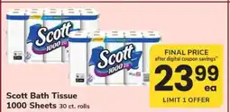 Safeway Scott Bath Tissue offer
