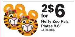 Safeway Hefty Zoo Pals Plates offer