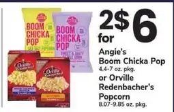 Safeway Angie's Boom Chicka Pop or Orville Redenbacher's Popcorn offer