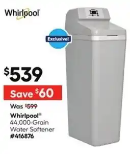 Lowe's Whirlpool 44,000-Grain Water Softener offer