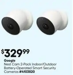 Lowe's Google Nest Cam 2-Pack Indoor Outdoor Battery-Operated Smart Security Cameras offer