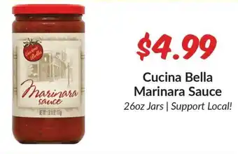 Woodman's Cucina bella marinara sauce offer