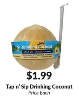 Woodman's Tap n' sip drinking coconut offer