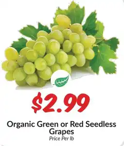 Woodman's Organic green or red seedless grapes offer