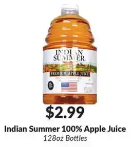 Woodman's Indian summer 100% apple juice offer