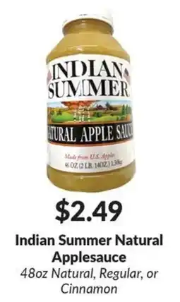Woodman's Indian summer natural applesauce offer