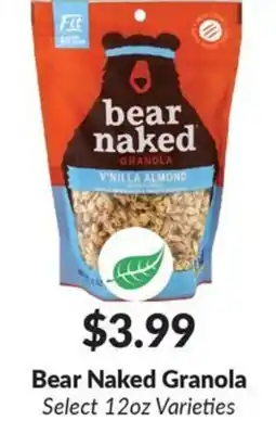 Woodman's Bear naked granola offer