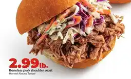 Hy-Vee Boneless pork shoulder roast offer